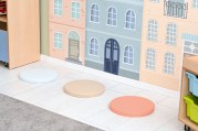 Ronde zitkussens 5 stuks zalm Tangara Groothandel voor Kinderopvang inrichting3